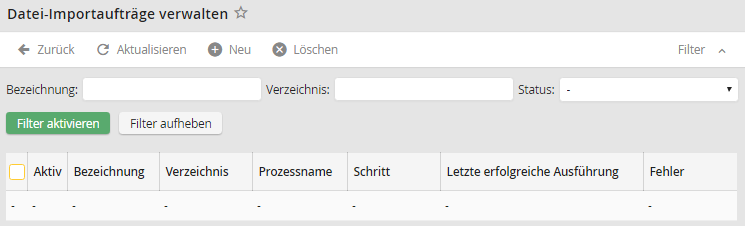 Datei-Importaufträge verwalten