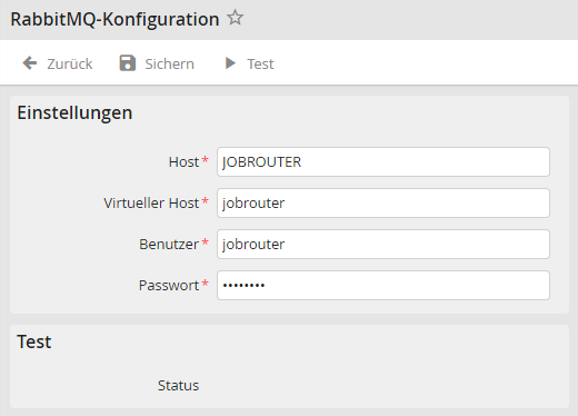 RabbitMQ-Konfiguration