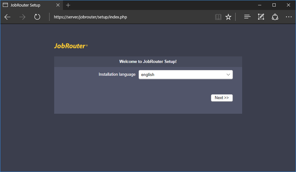 JobRouter Web Setup
