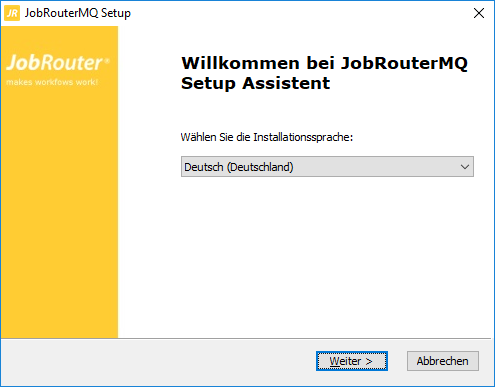 Auswahl der Installationssprache