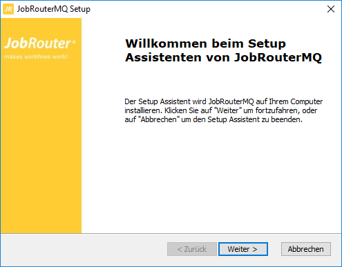 Startbildschirm zum Vorbereiten der Installation