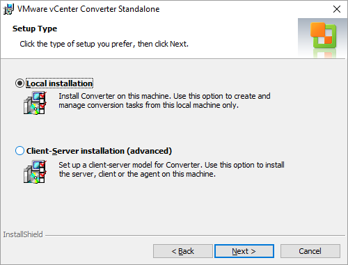 Installation des VMware vCenter Converters