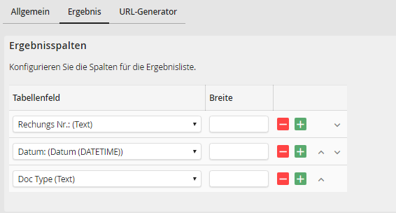 Ergebnisliste bearbeiten – Registerkarte Ergebnis Ergebnisliste bearbeiten – Registerkarte Ergebnis