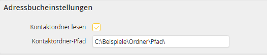 Adressbucheinstellungen Adressbucheinstellungen