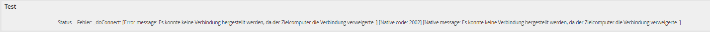 Archivverbindung Fehlermeldung Archivverbindung Fehlermeldung