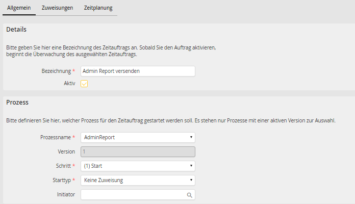 Zeitauftrag bearbeiten Zeitauftrag bearbeiten