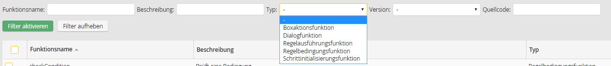 Filter PHP-Funktionen