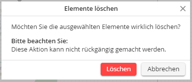 Sicherheitsabfrage zu Schritt löschen
