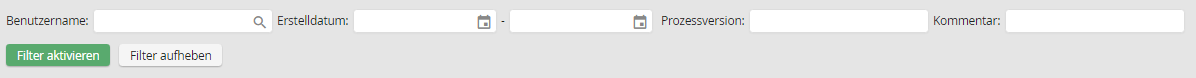 Filter Prozesskommentare