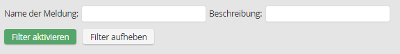 Filter Prozessmeldungen