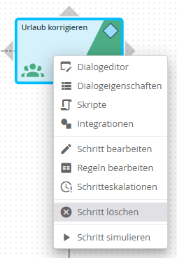 Schritt löschen