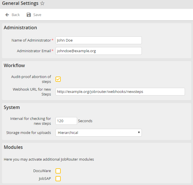 General Settings