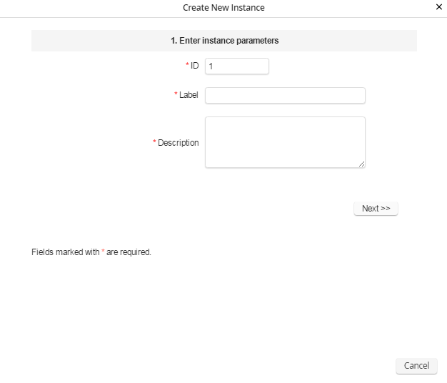 Create new Instance Create new Instance
