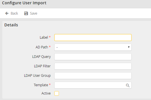 Add/Edit a user import task