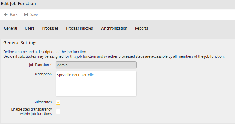 Adding/Editing an Existing JobFunction