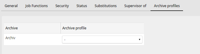 Assign archive profiles