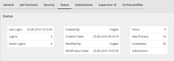 User status query