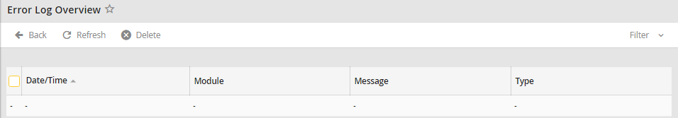Error Log