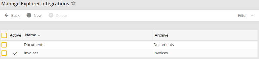 Manage explorer integrations Manage explorer integrations