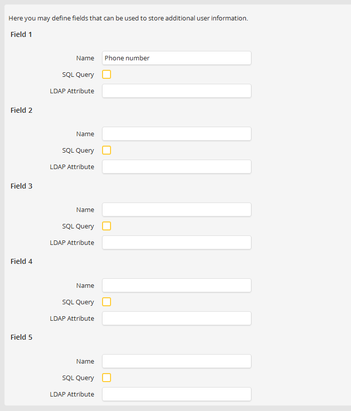 Creating user-defined fields
