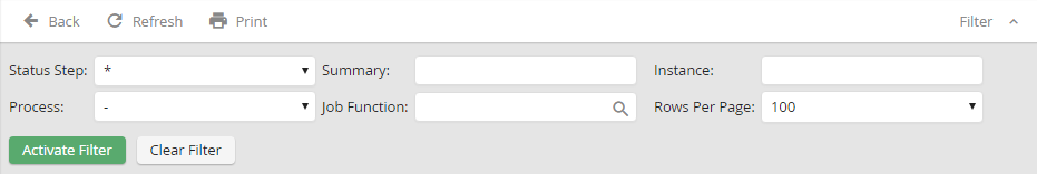 Filter inbox active