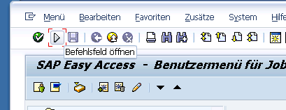 Open command field