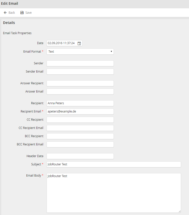 Editing e-mail