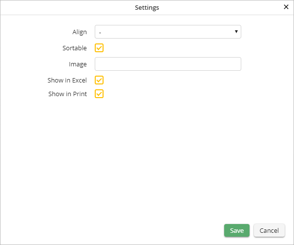 Image settings