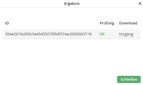 Export instance: Result