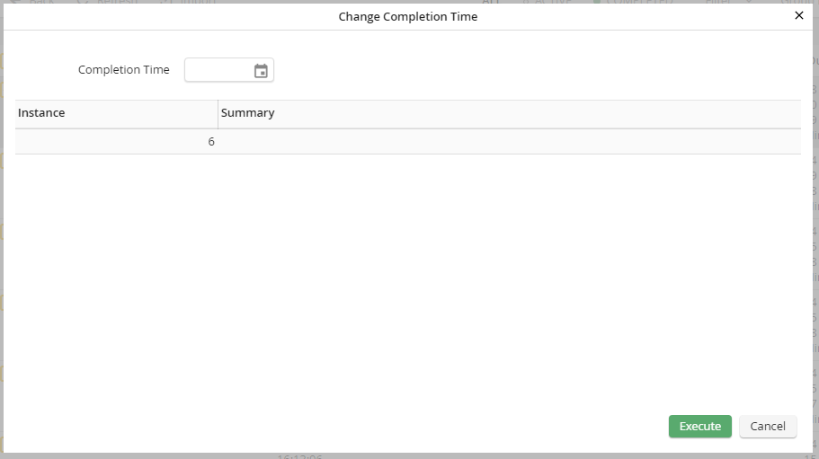 Change completion time