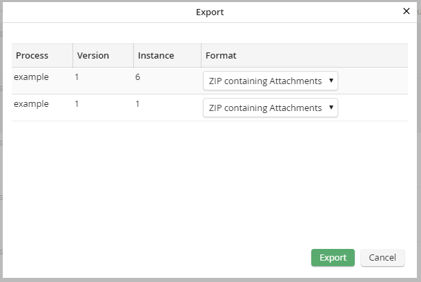 Export instance