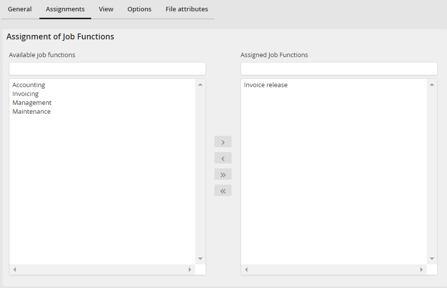 Tab Assignment: Assigning rights