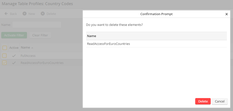 Delete profile (confirmation prompt)