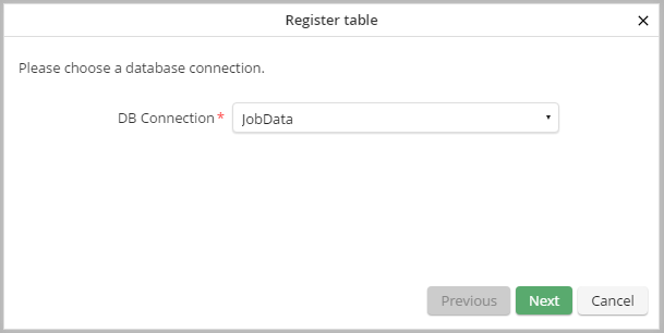 Select database connection