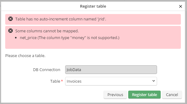 Registration failed