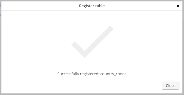Successful registration