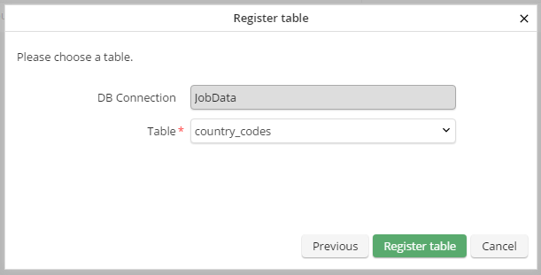 Table selection