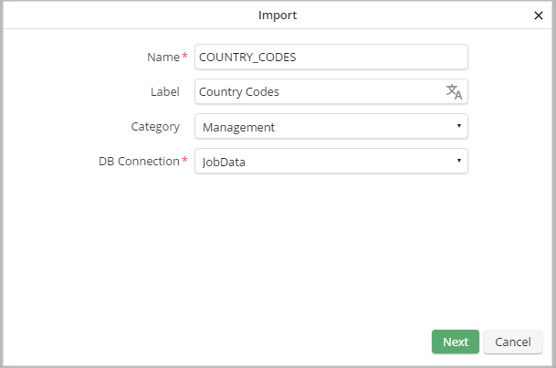 Import table: Adapt properties Import table: Adapt properties