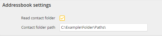 Address-book settings