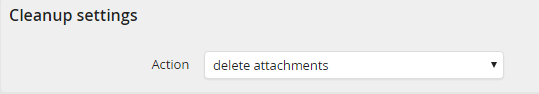 Cleanup settings