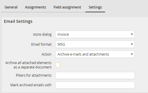 E-Mail Settings