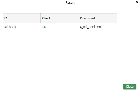 Export result Export result