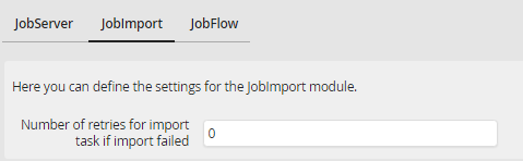 JobServer configuration - JobImport JobServer configuration - JobImport