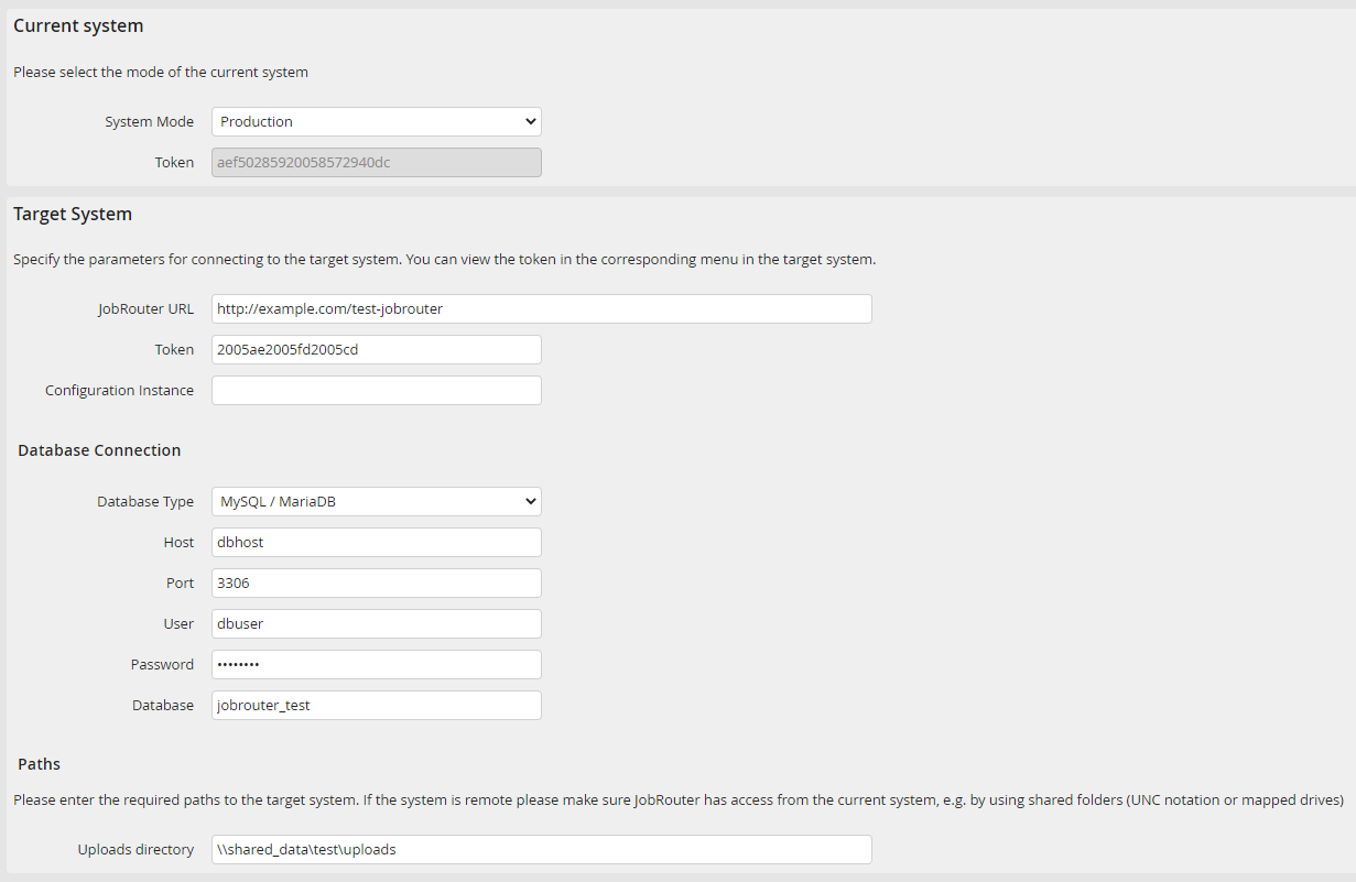 Settings for the System Synchronization