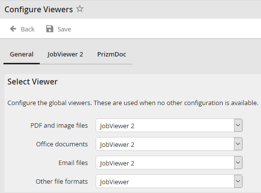 Configuring Viewers: General
