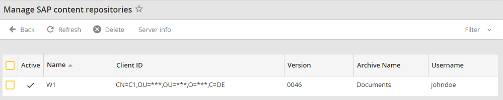 Manage SAP content repositories Manage SAP content repositories