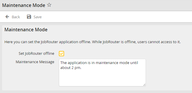 Maintenance mode Maintenance mode