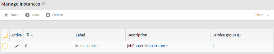 Manage instances