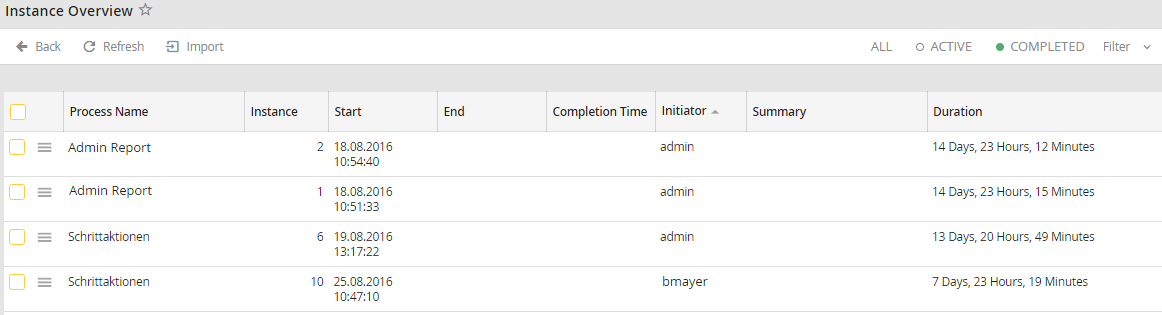 Instance Overview
