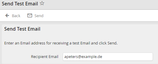 Send test e-mail